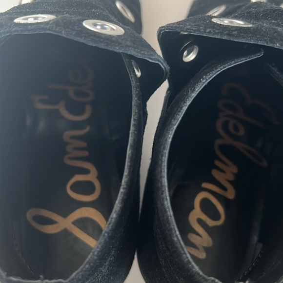 Sam Edelman black suede silver studded ankle boot. Sz 8.5 - Picture 7 of 9